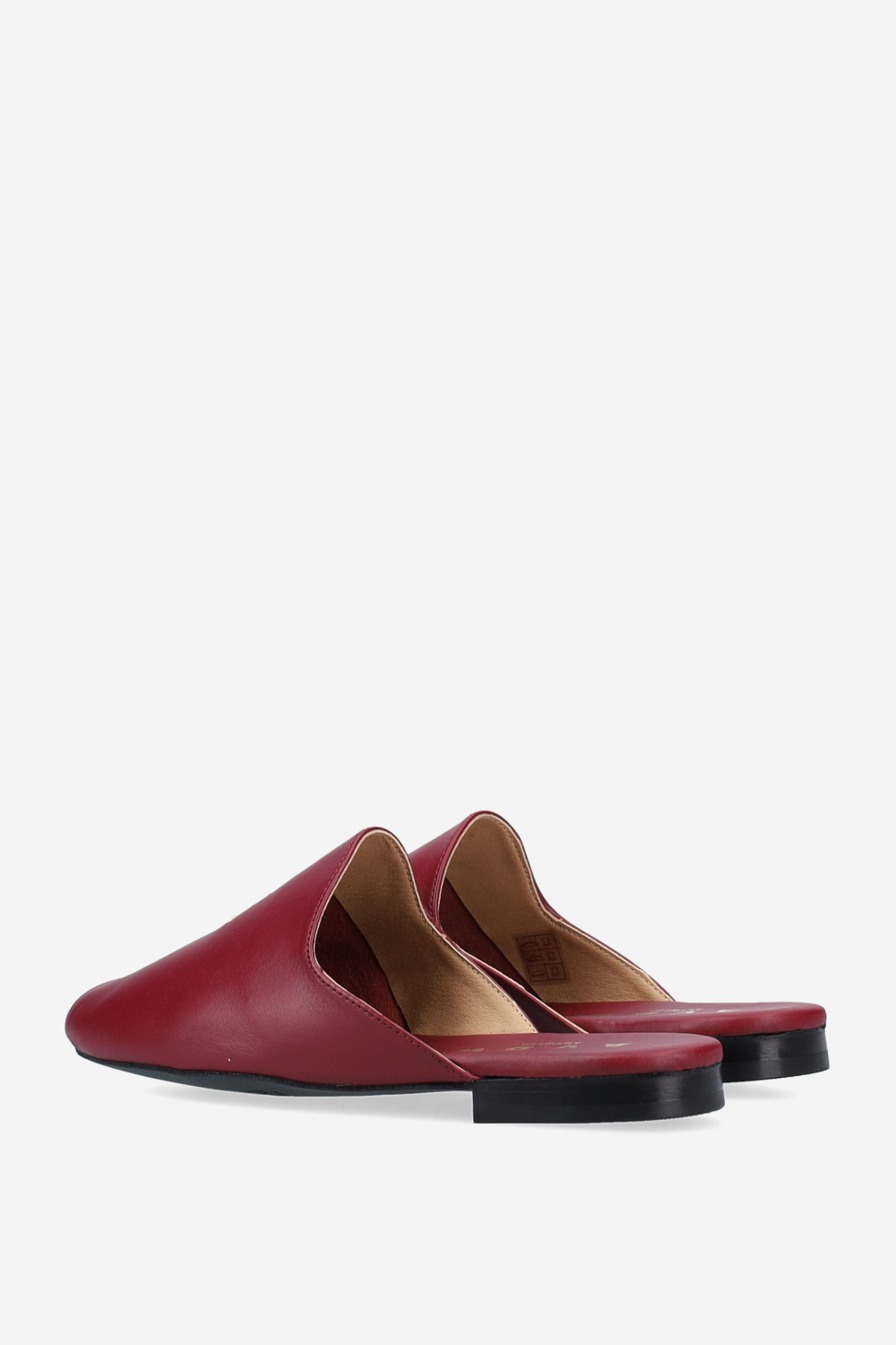 AV logo embroidered leather mules