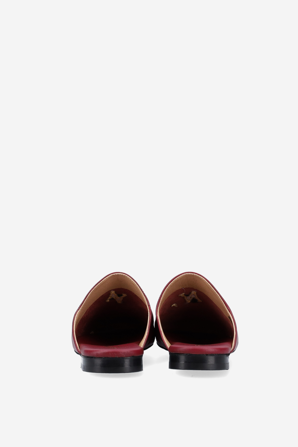 AV logo embroidered leather mules