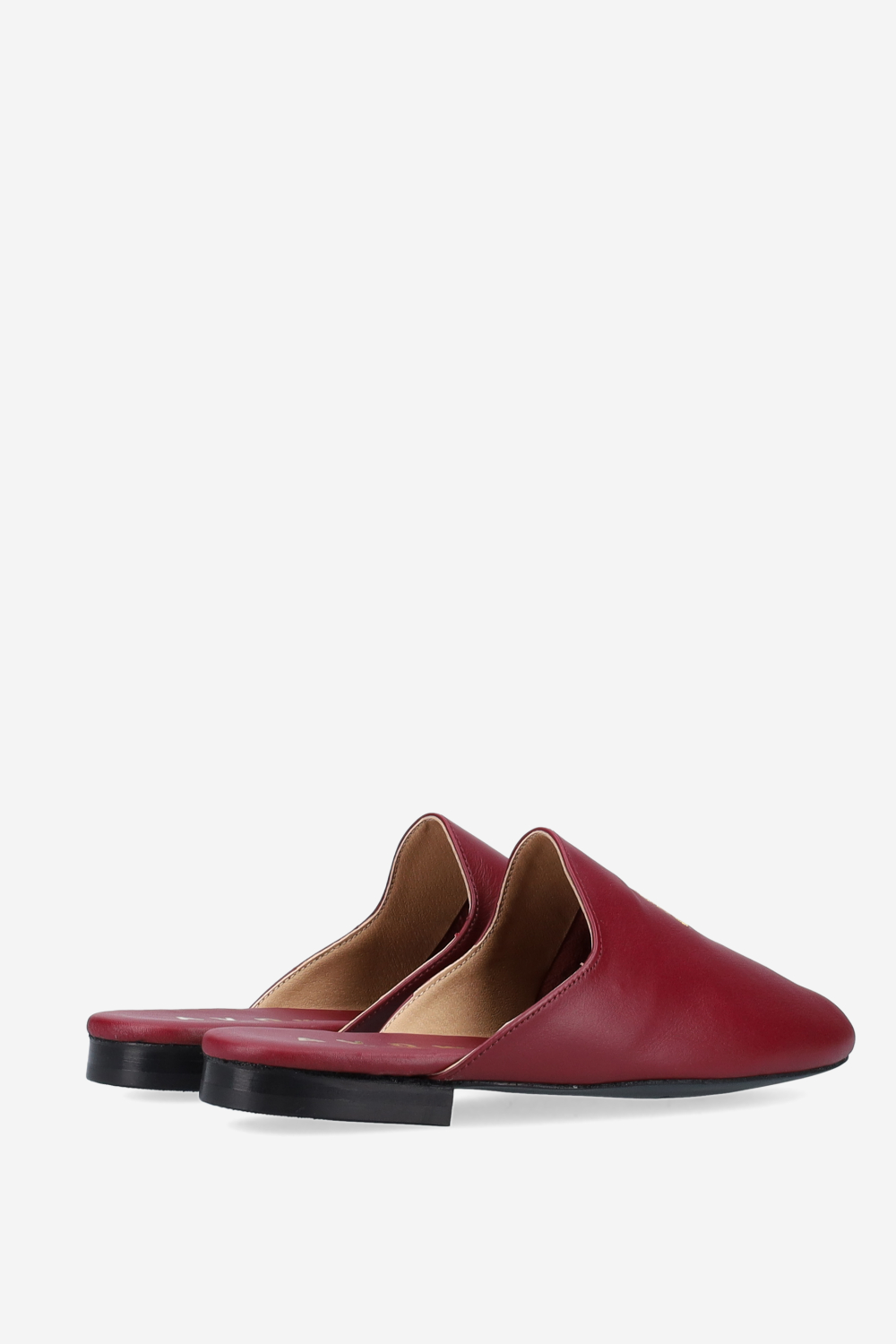AV logo embroidered leather mules