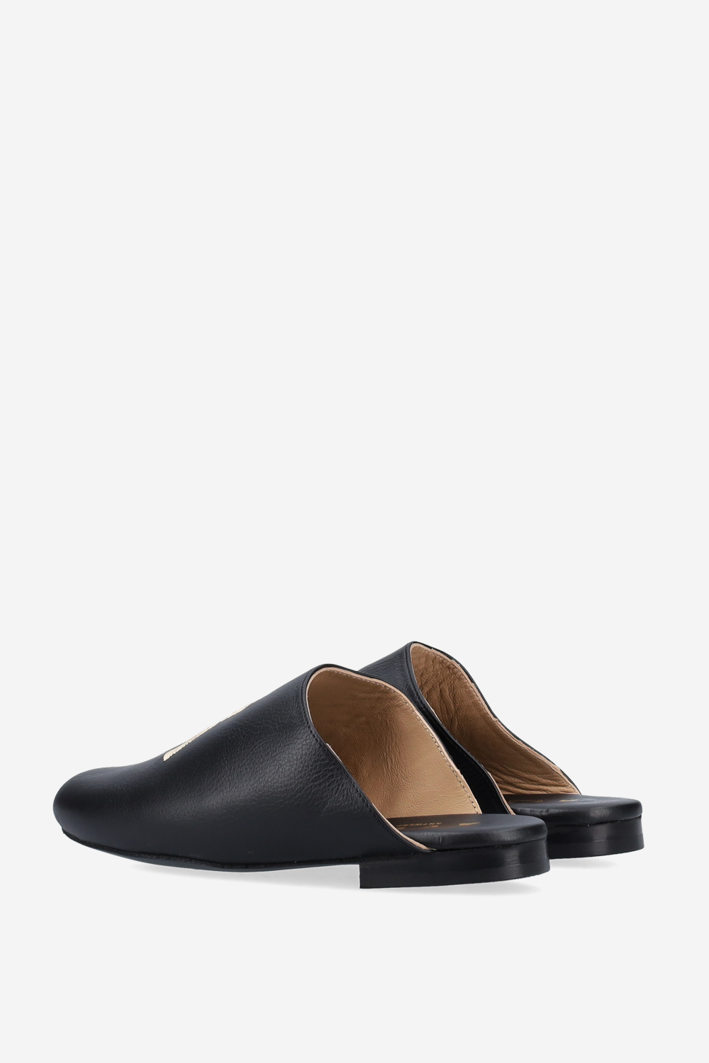AV logo embroidered leather mules