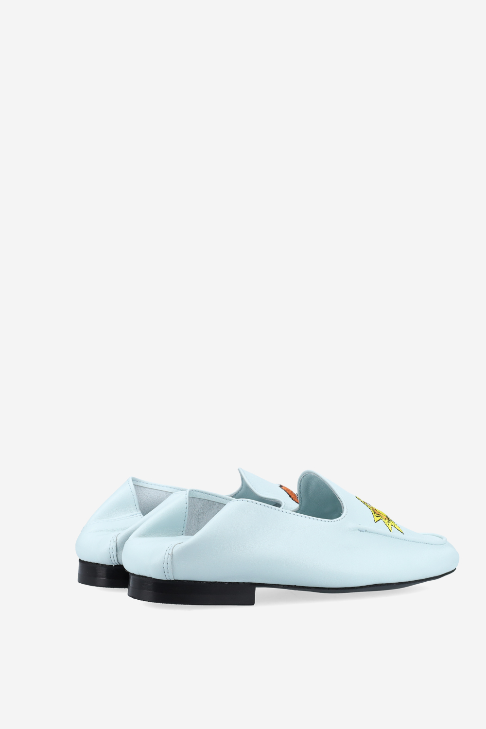 Poppy embroidered leather loafers