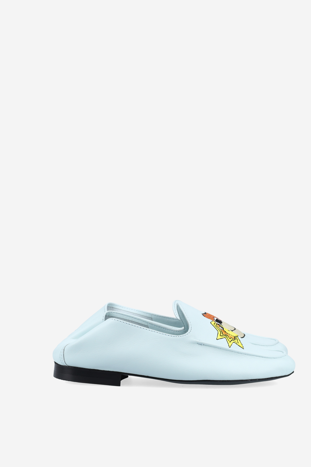 Poppy embroidered leather loafers