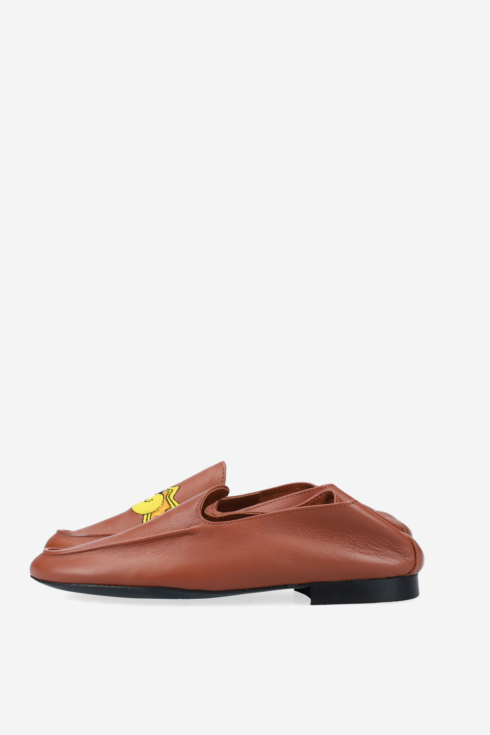 Poppy embroidered leather loafers