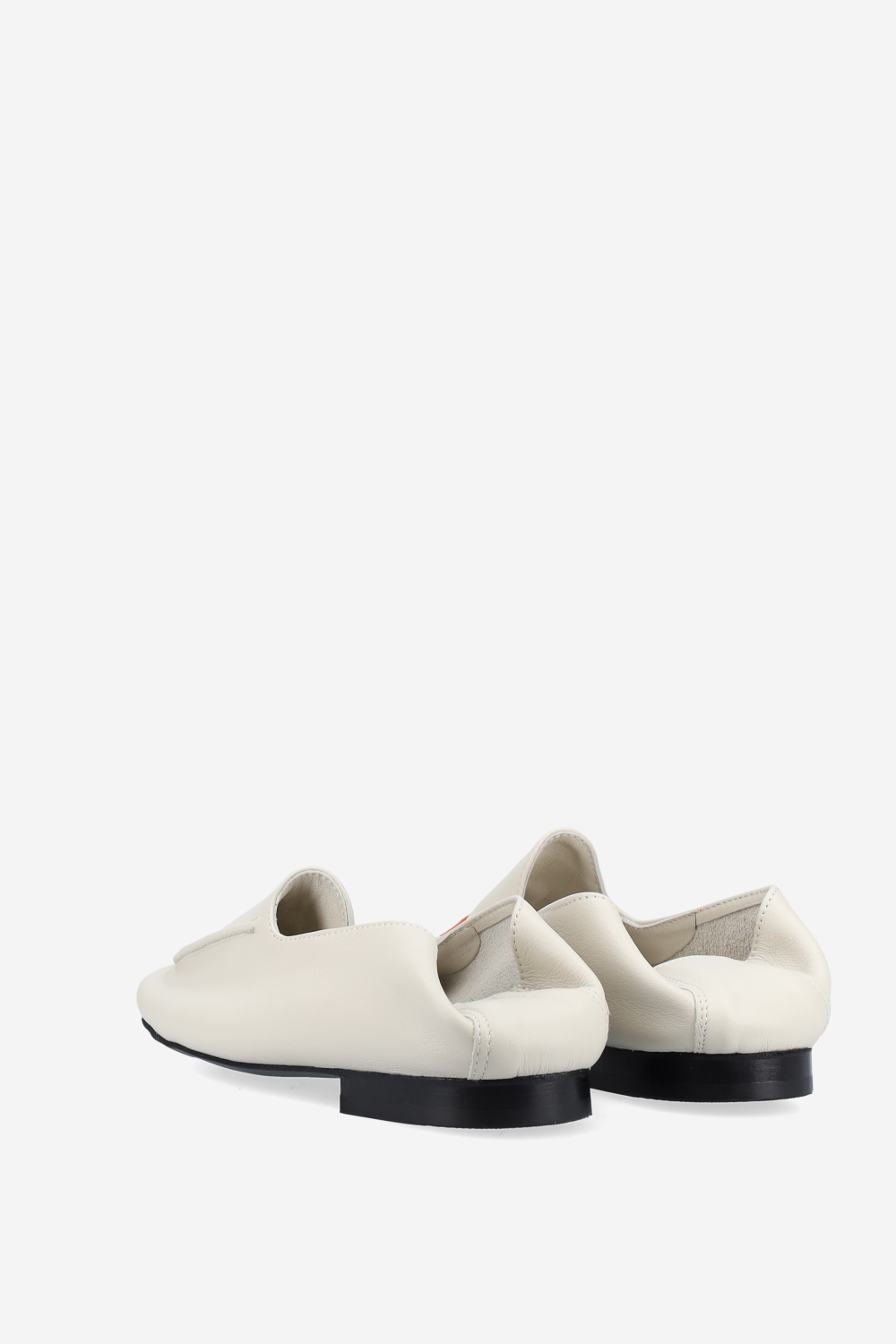 Logo embroidered leather loafers