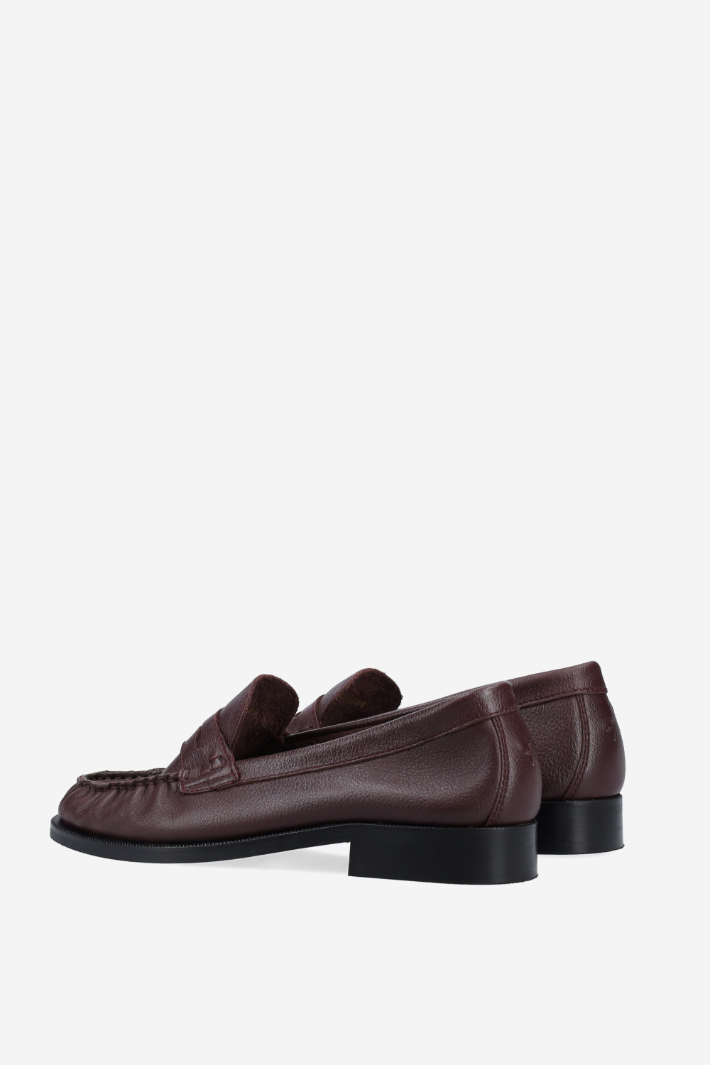 Ezra pebble pleated leather penny loafers
