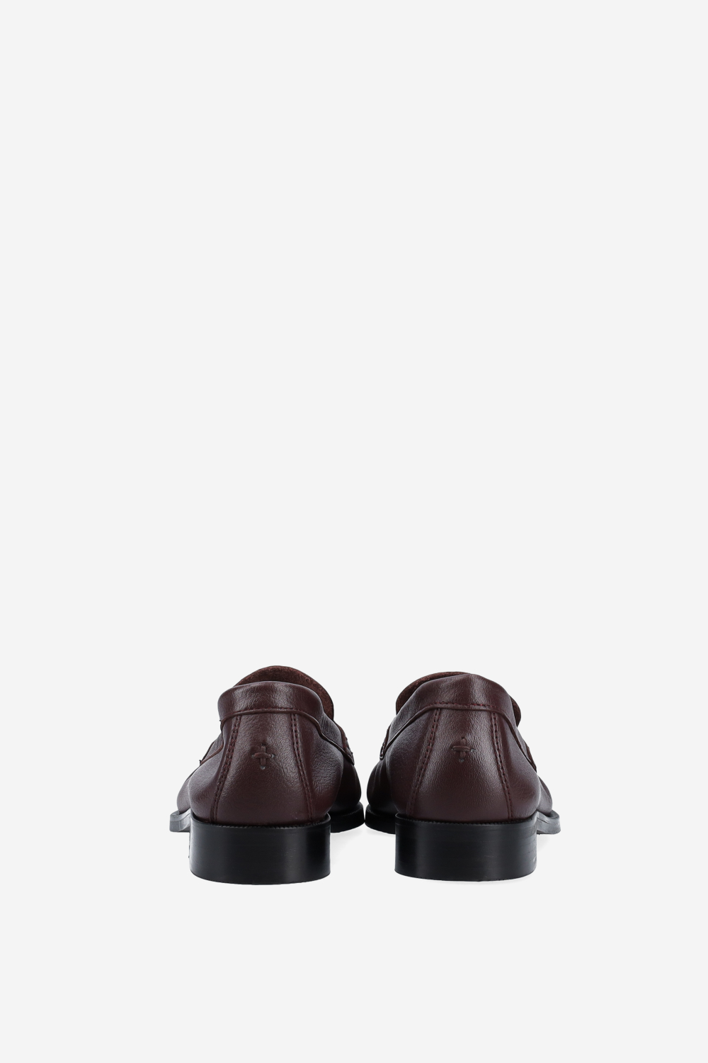 Ezra pebble pleated leather penny loafers