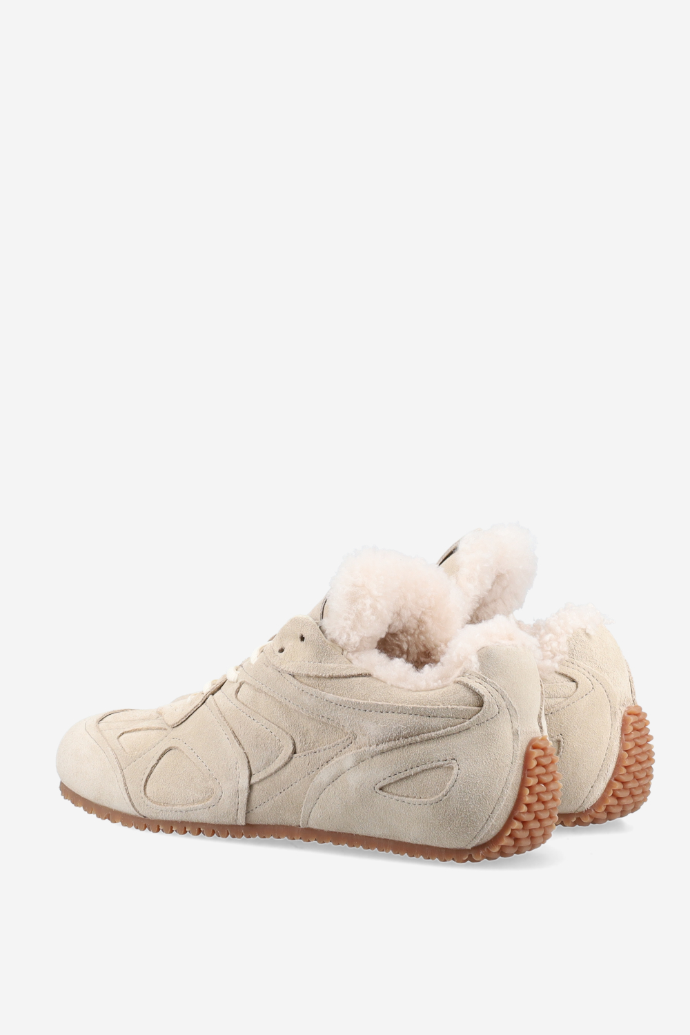 Slow shearling runner sneakers