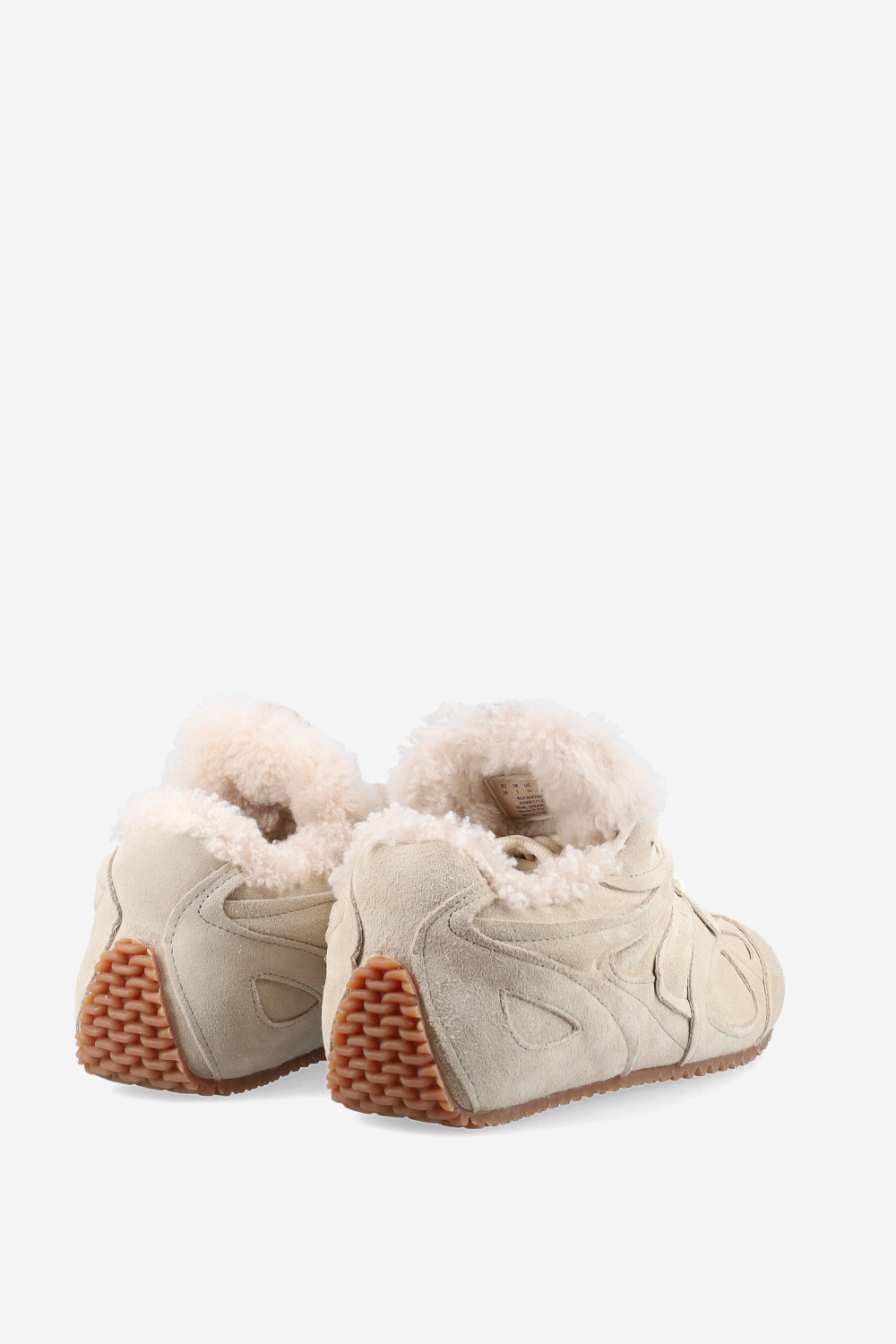 Slow shearling runner sneakers