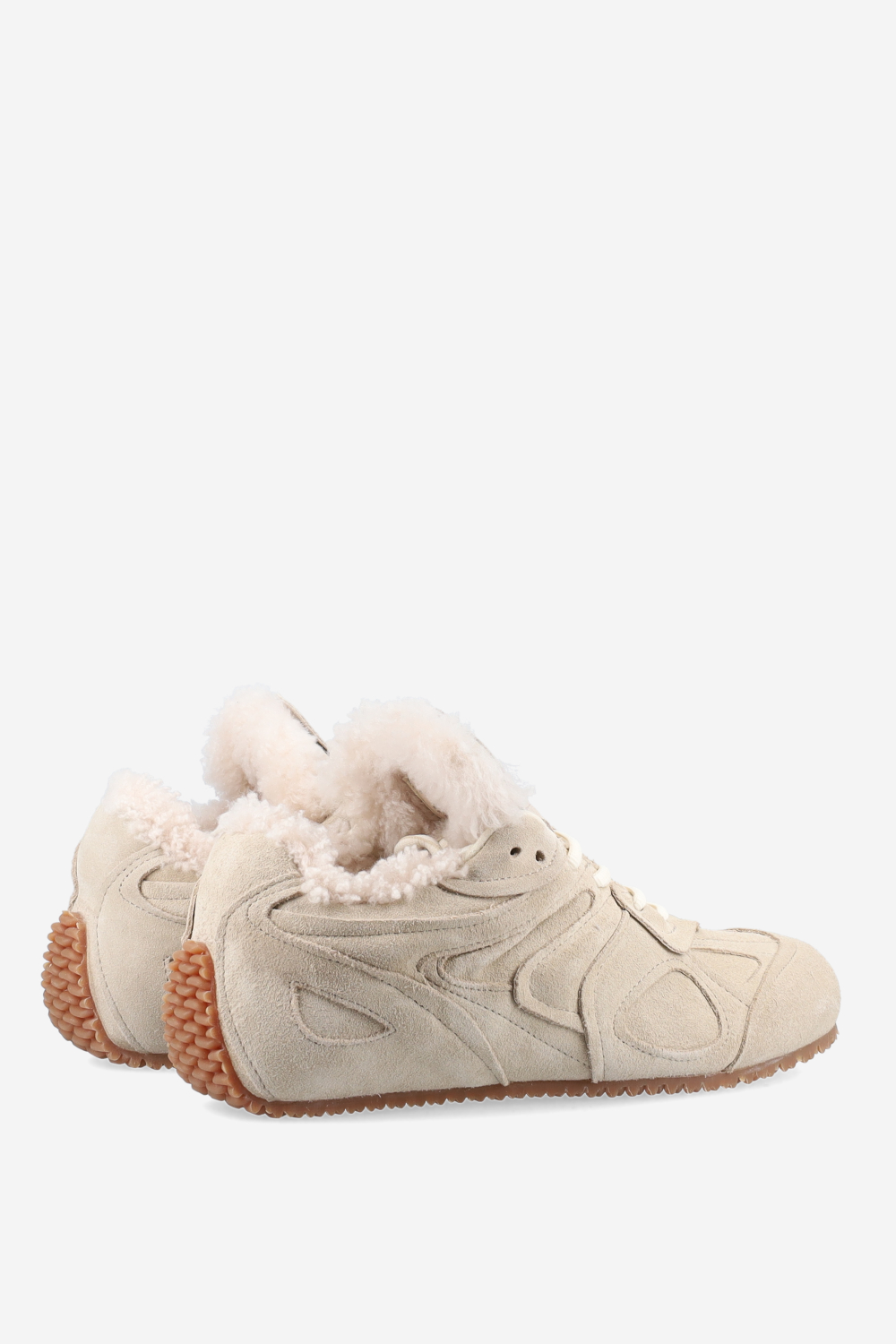 Slow shearling runner sneakers