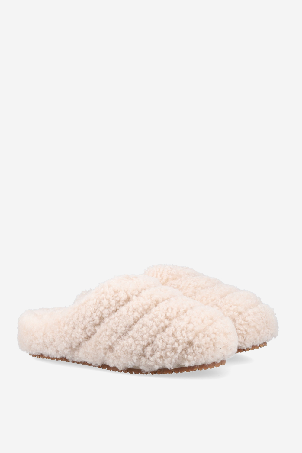 Snail shearling mules