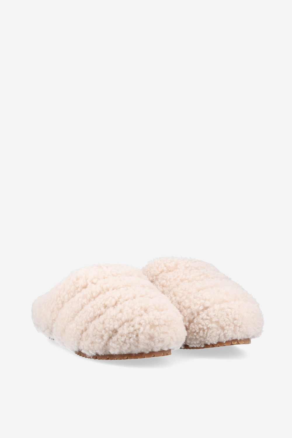 Snail shearling mules