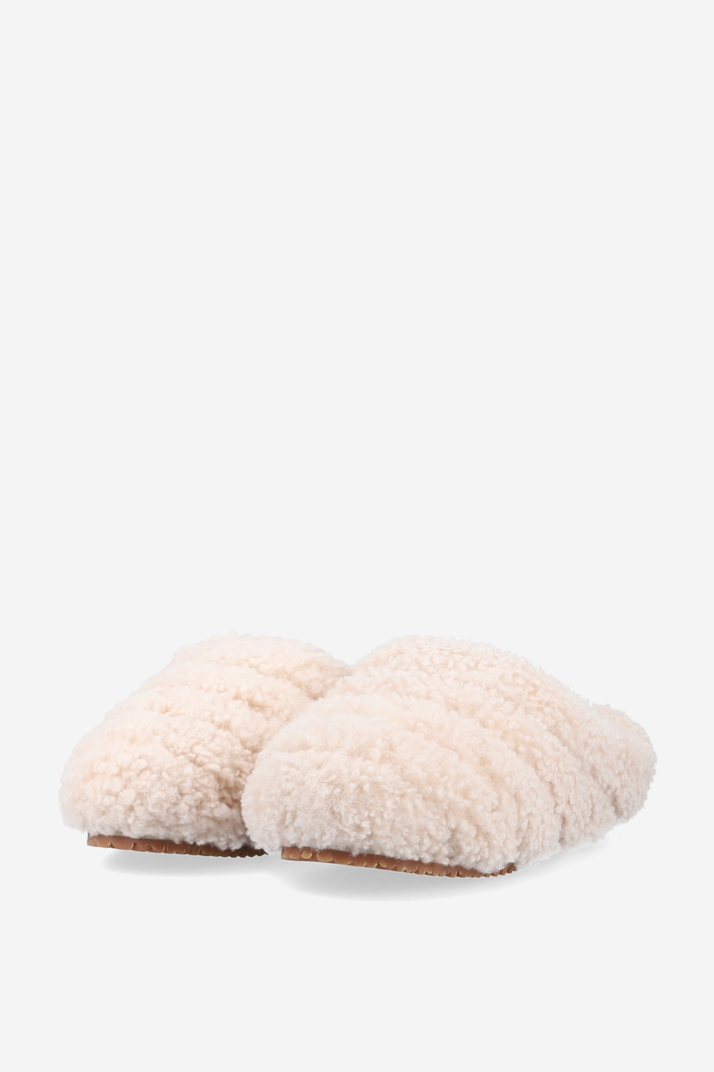 Snail shearling mules