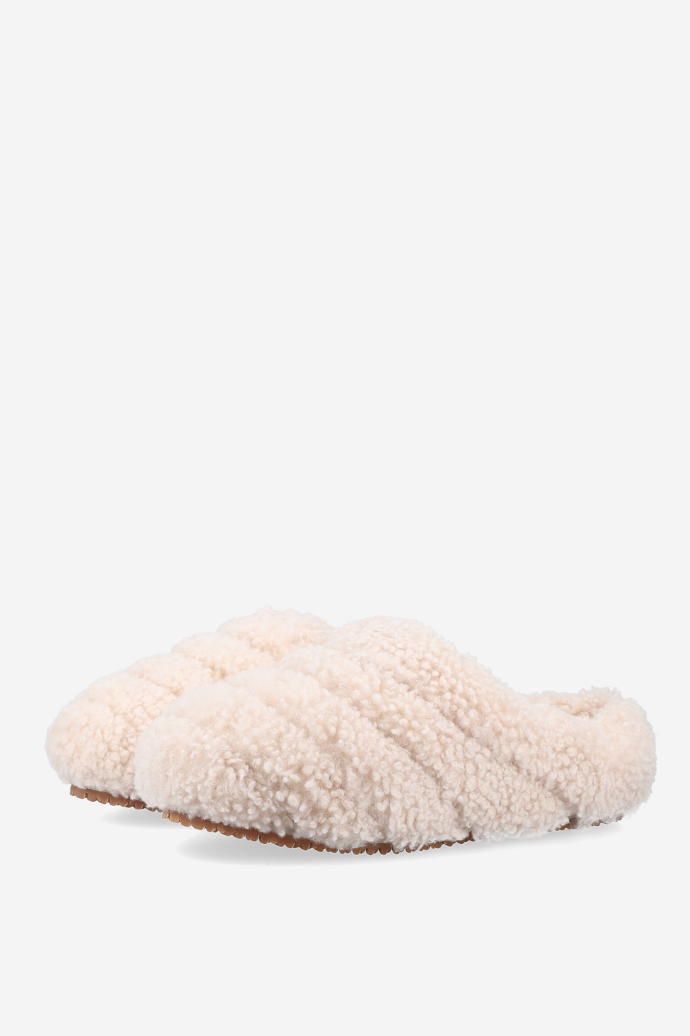 Snail shearling mules