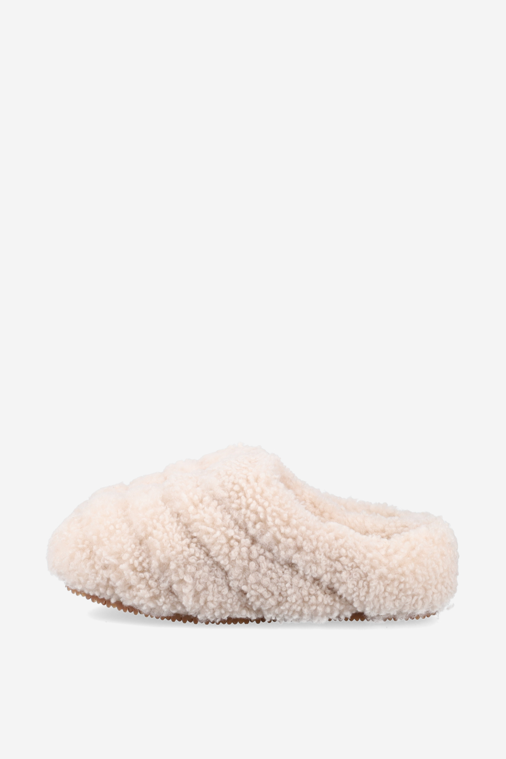 Snail shearling mules