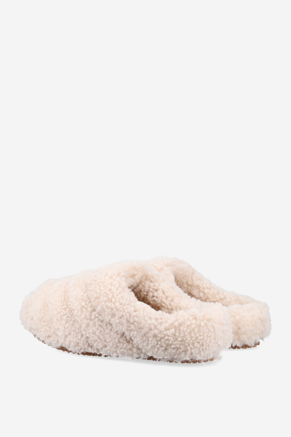 Snail shearling mules