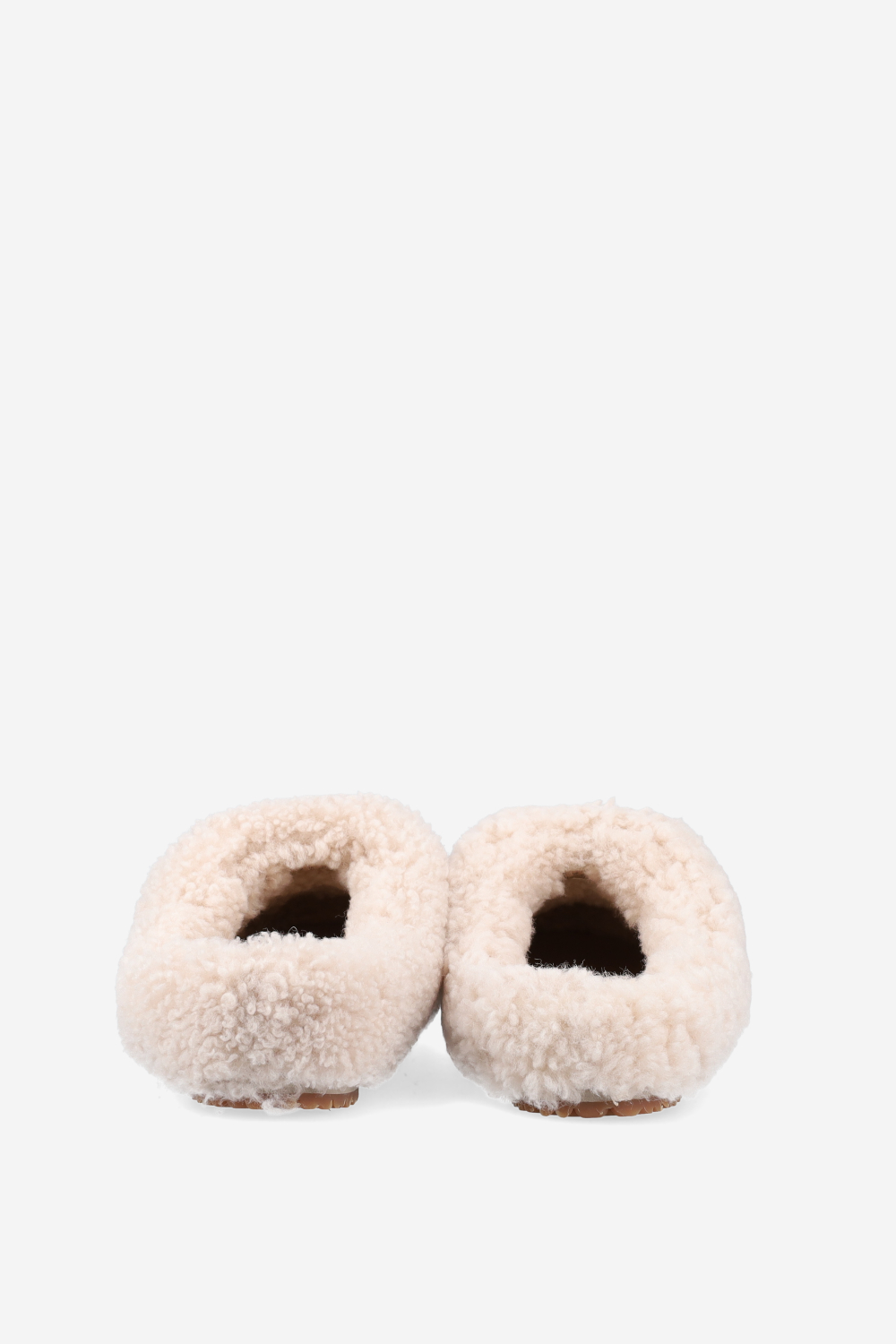 Snail shearling mules