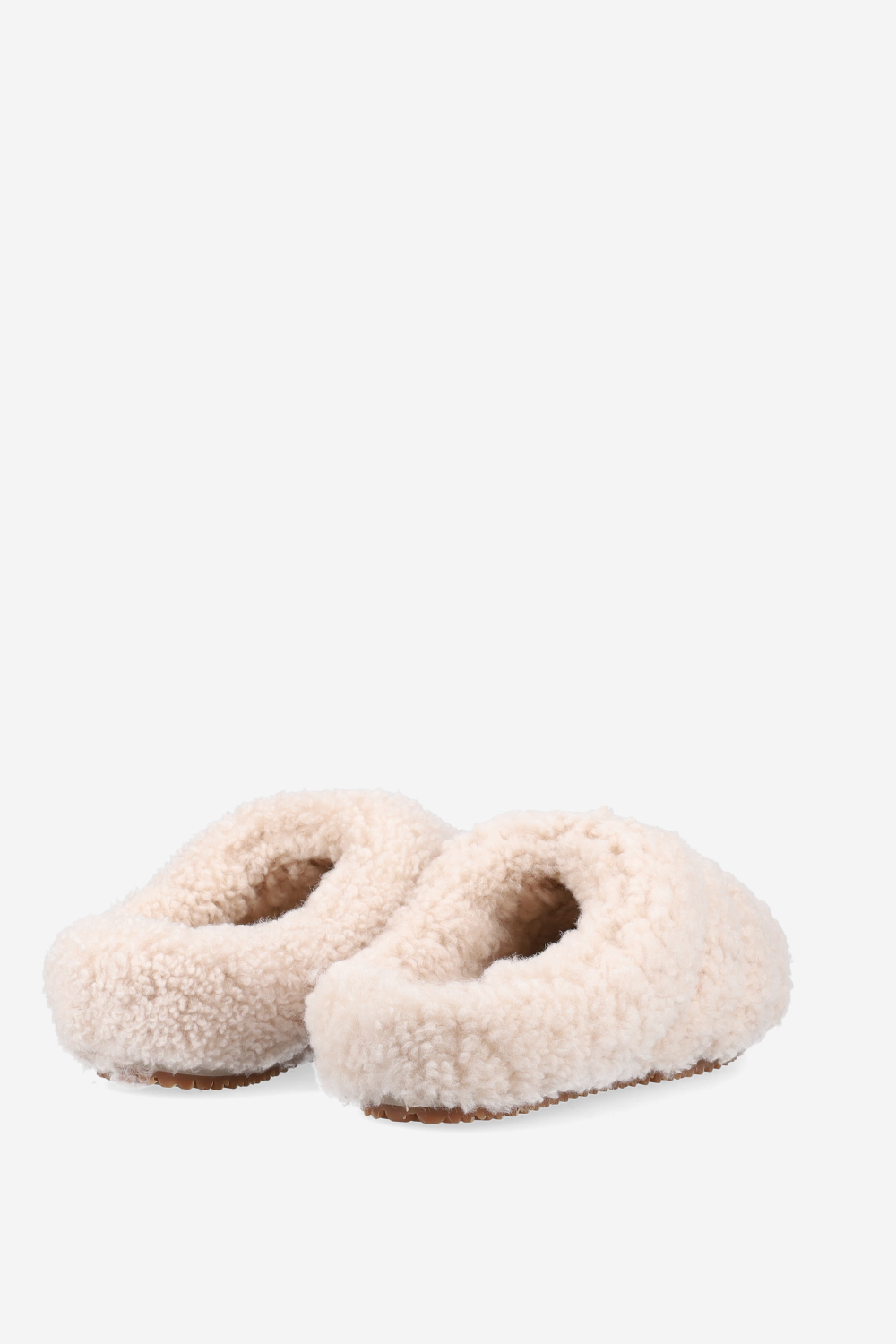 Snail shearling mules