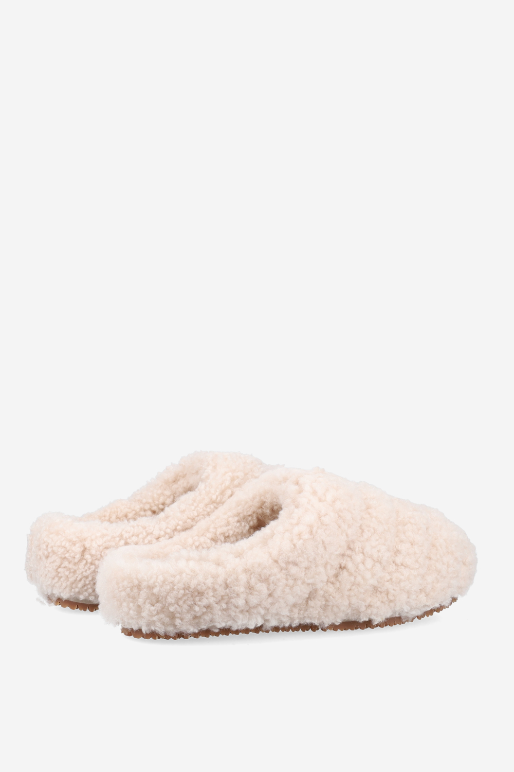 Snail shearling mules