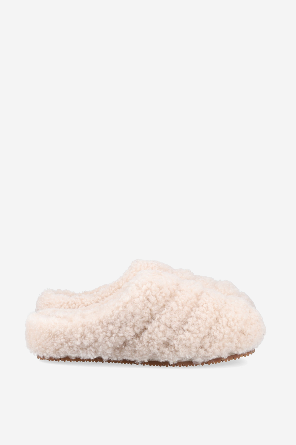 Snail shearling mules