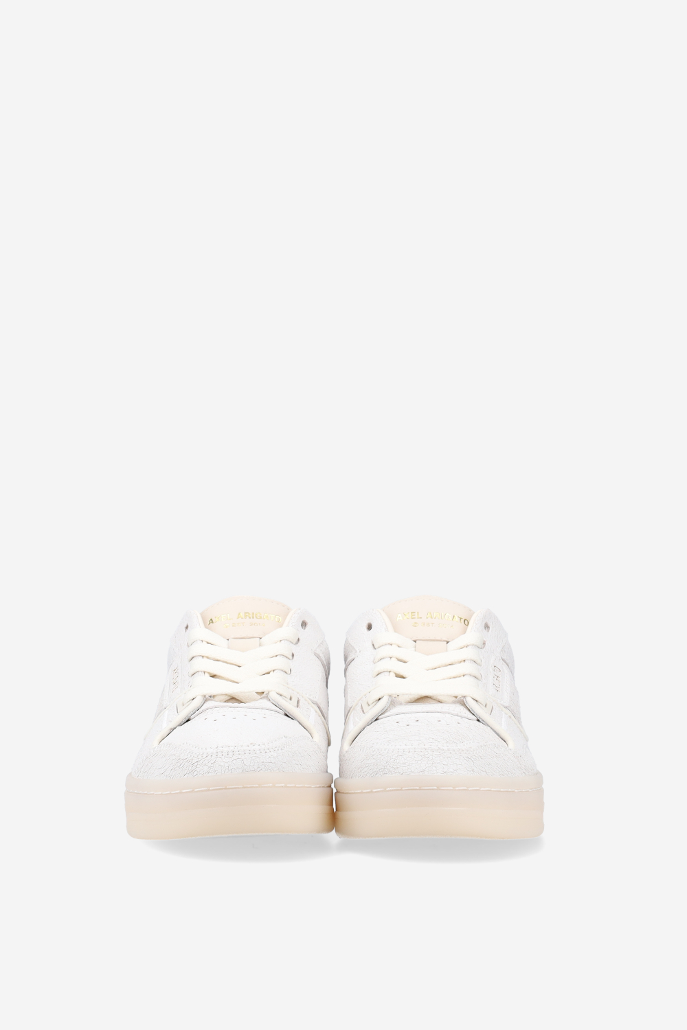 Clay crackled leather sneaker