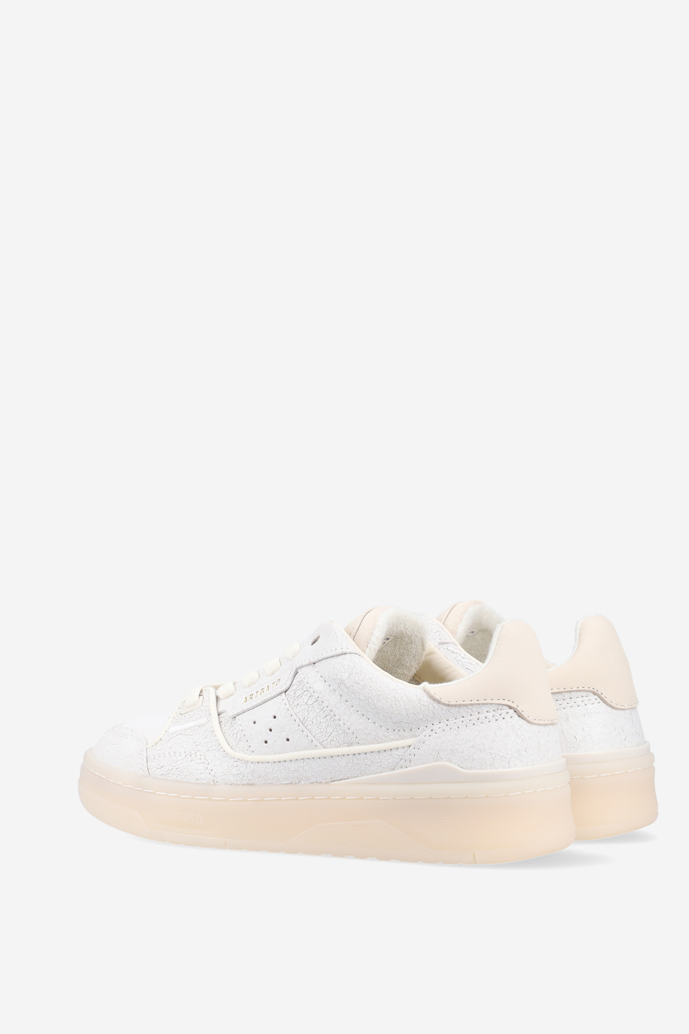 Clay crackled leather sneaker