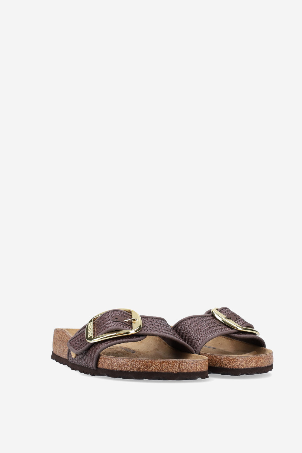 Madrid big buckle raffia sandals