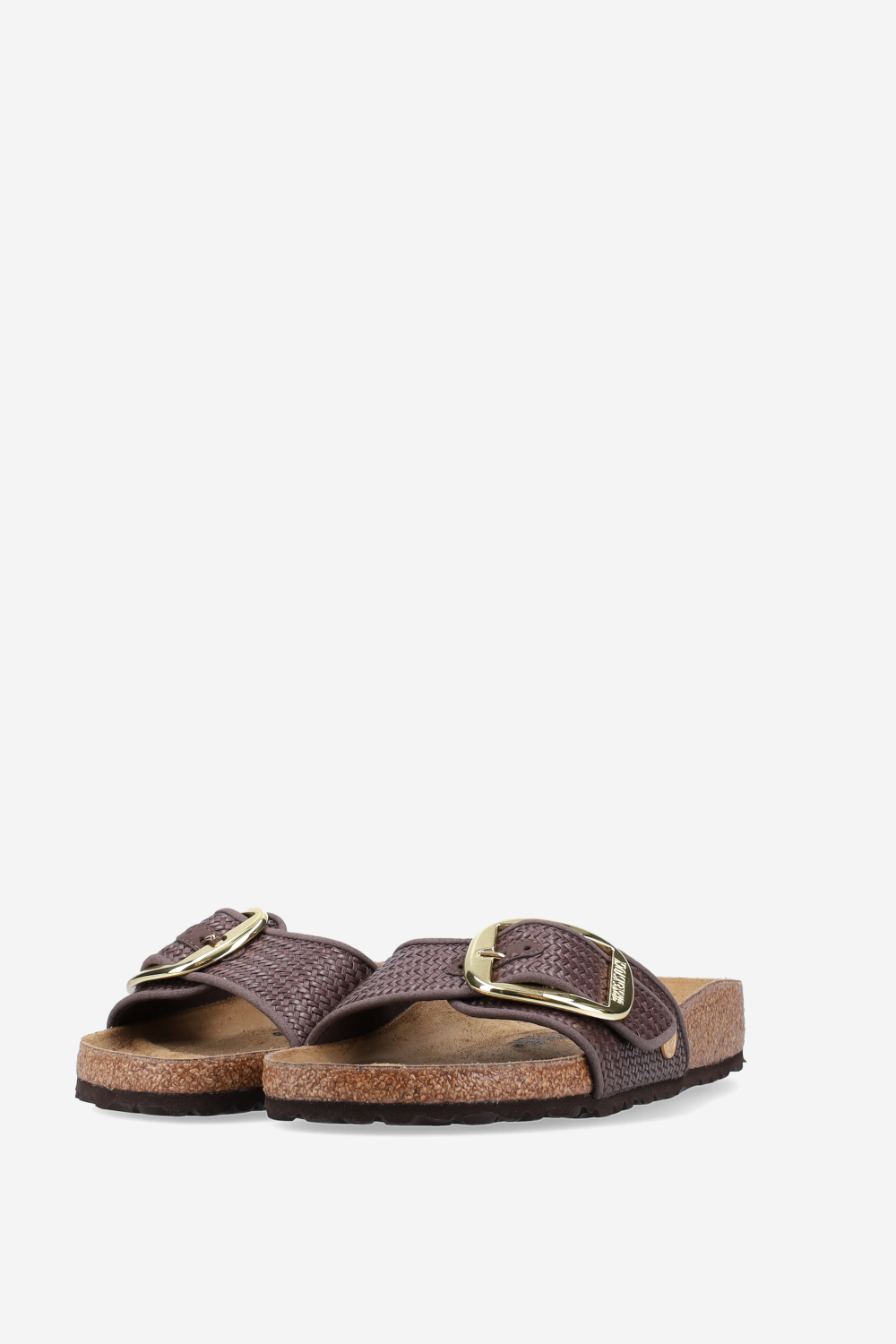 Madrid big buckle raffia sandals