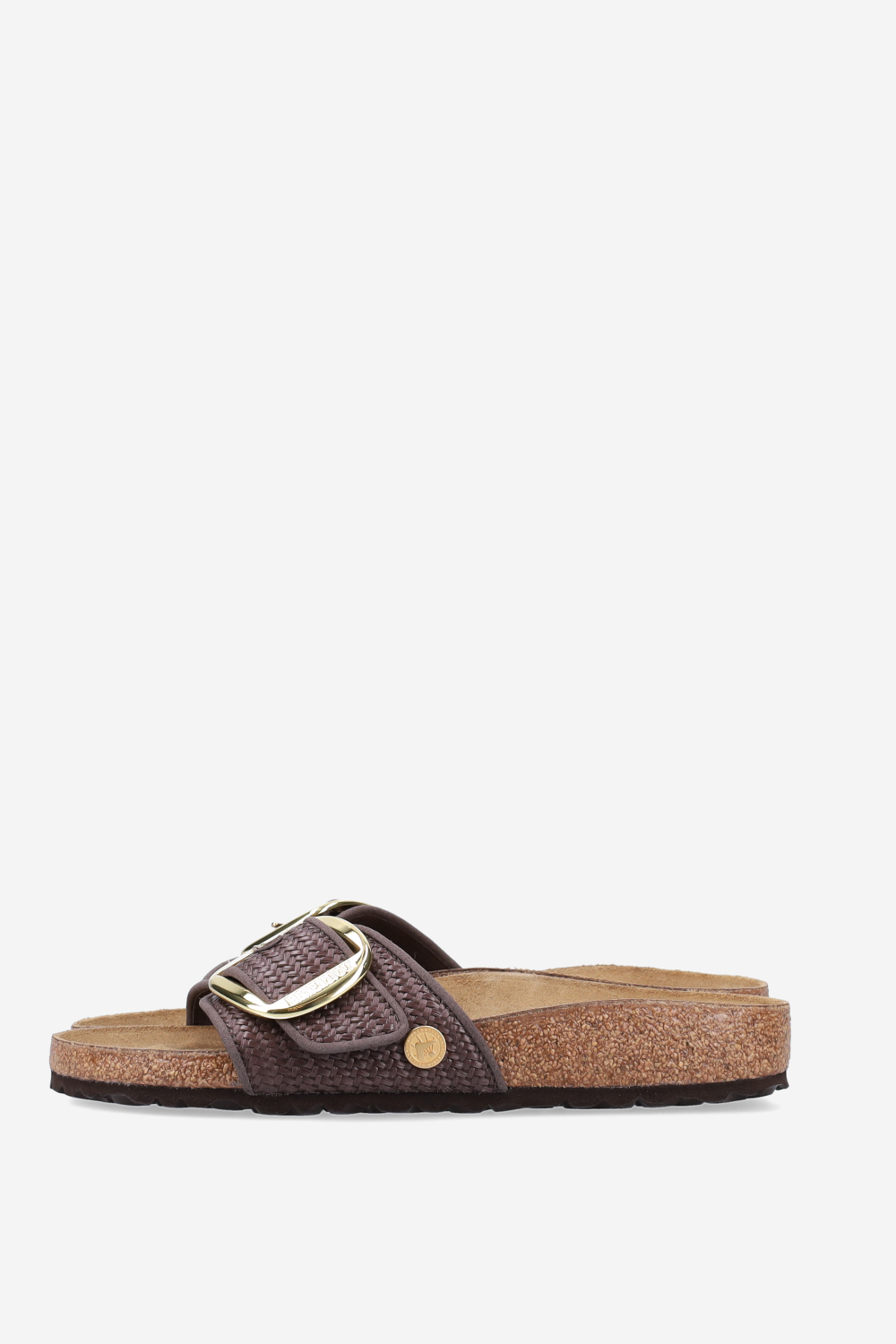 Madrid big buckle raffia sandals