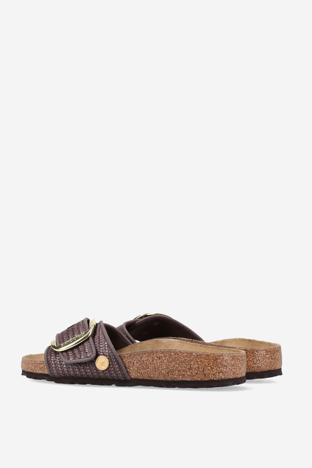 Madrid big buckle raffia sandals
