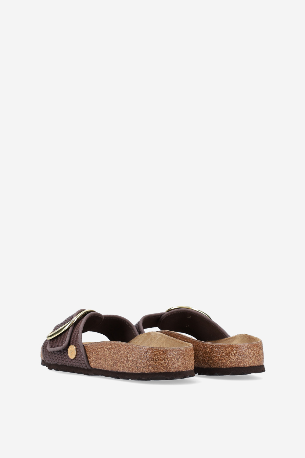 Madrid big buckle raffia sandals
