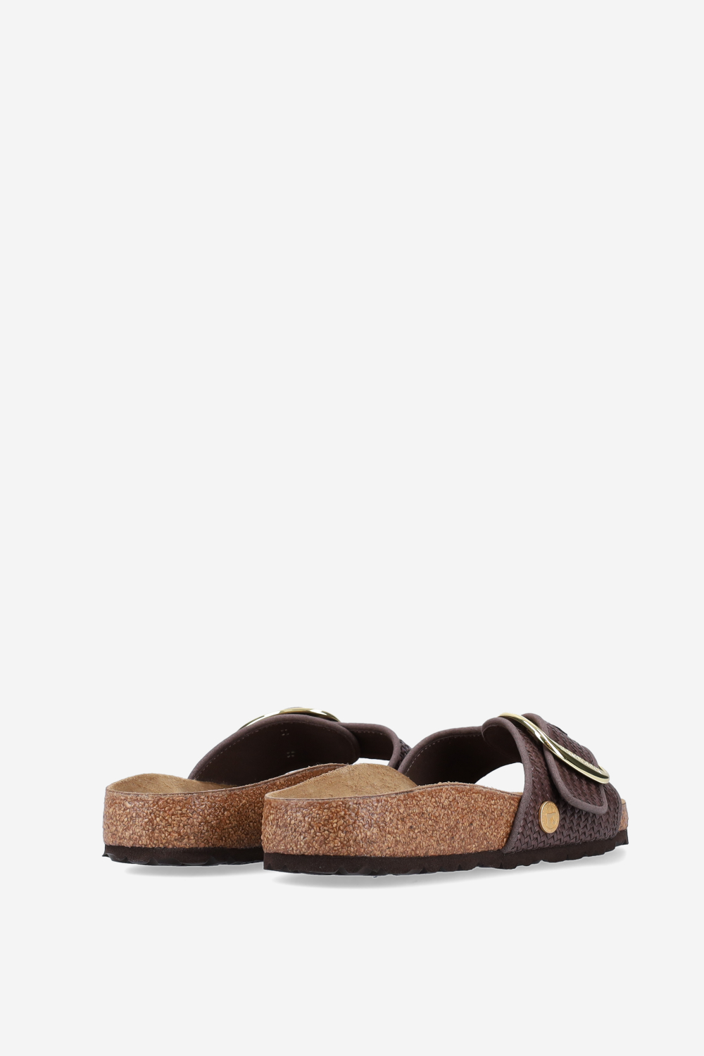 Madrid big buckle raffia sandals