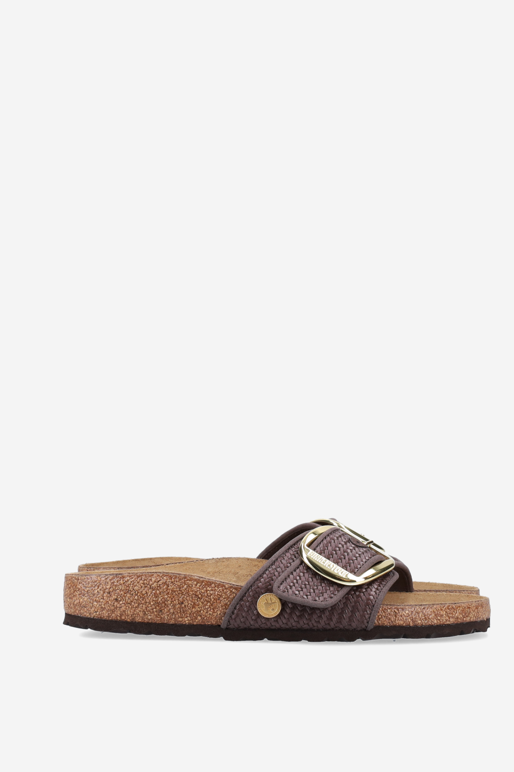 Madrid big buckle raffia sandals