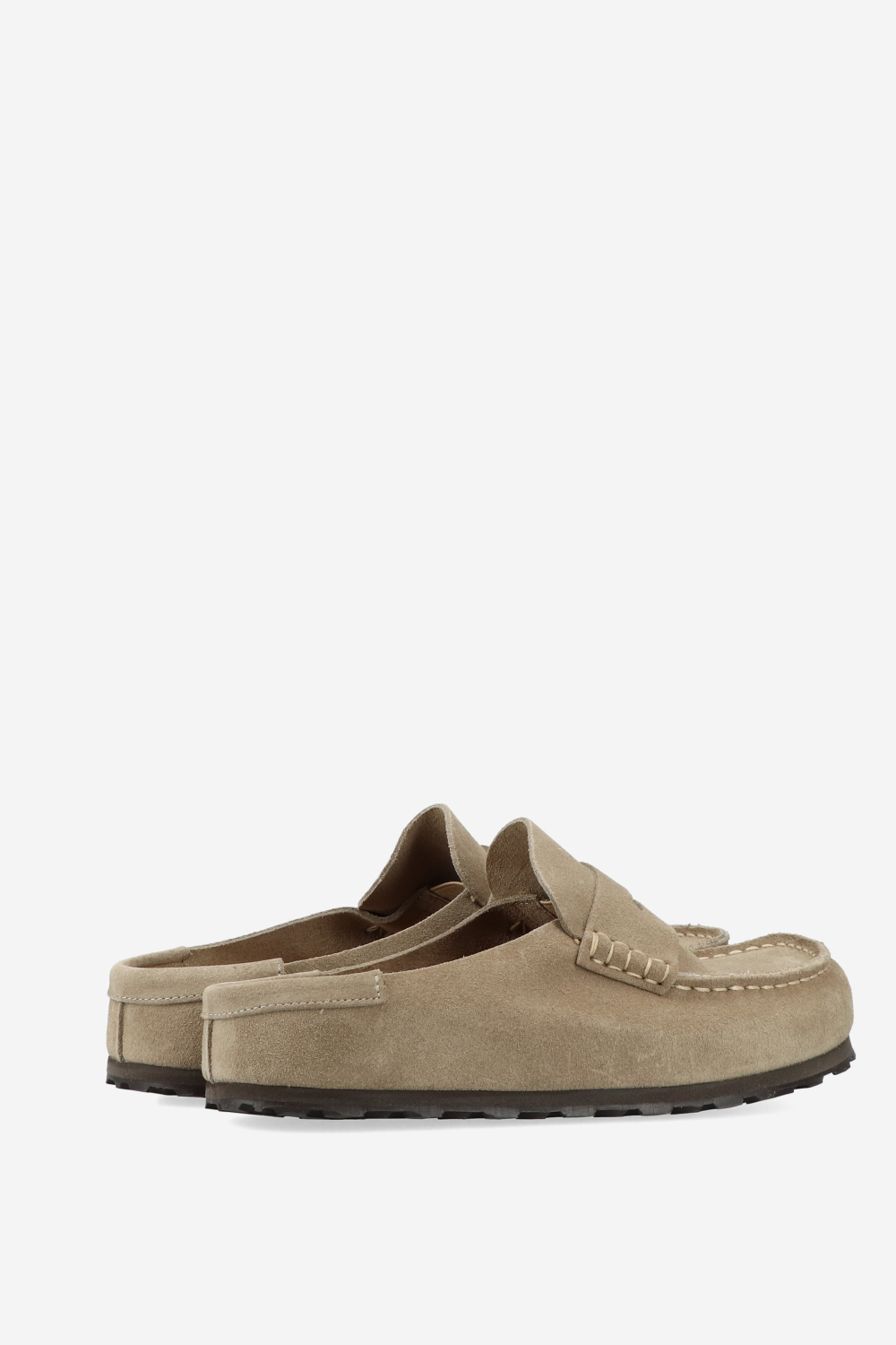 Naples wrapped suede clogs