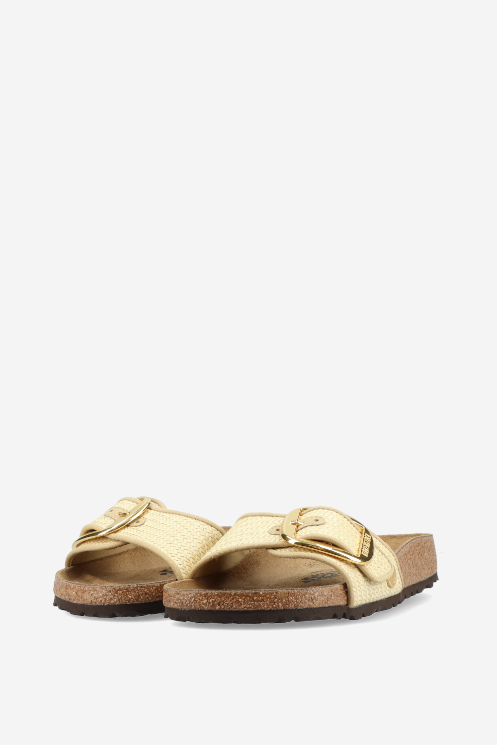Madrid big buckle raffia sandals