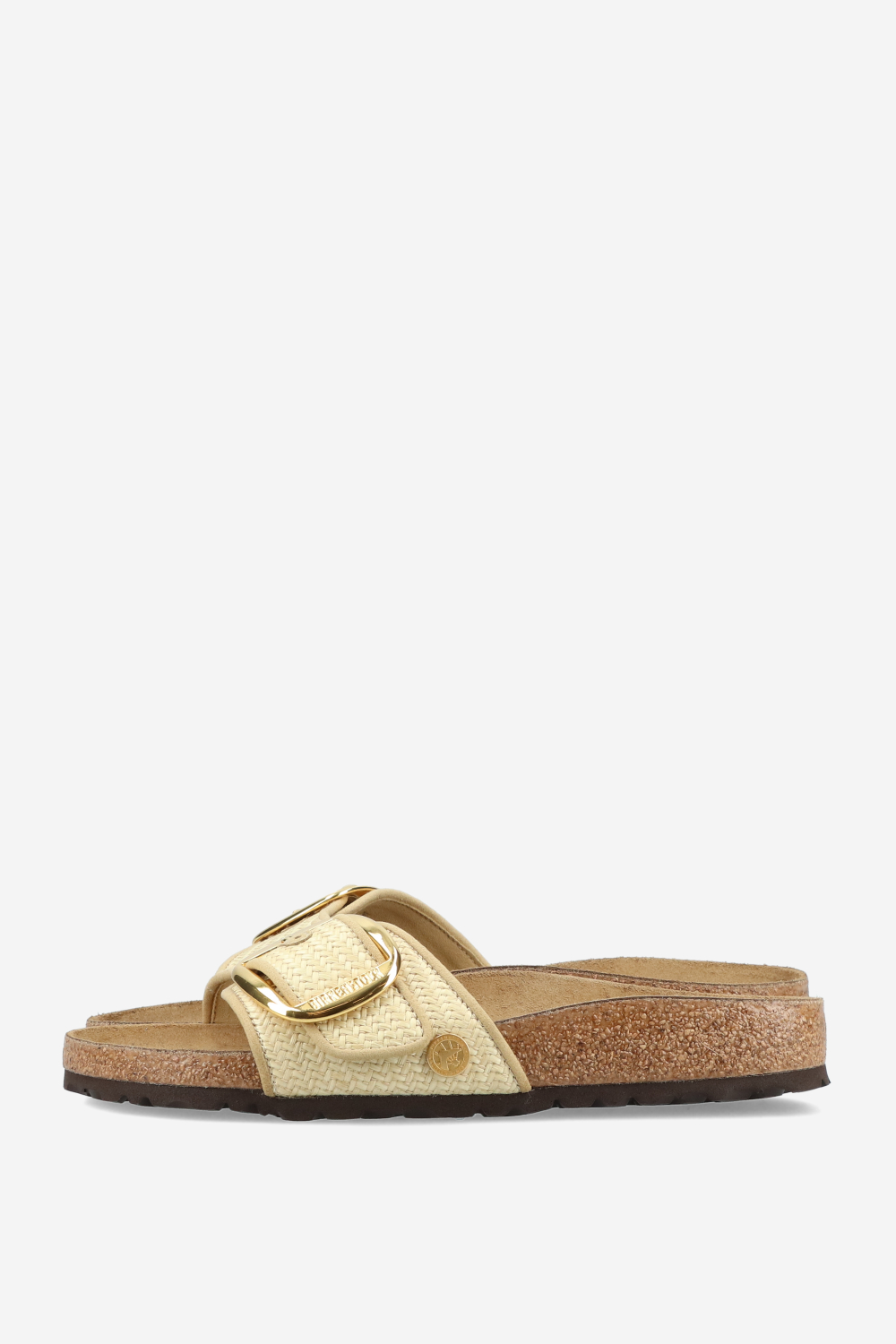 Madrid big buckle raffia sandals