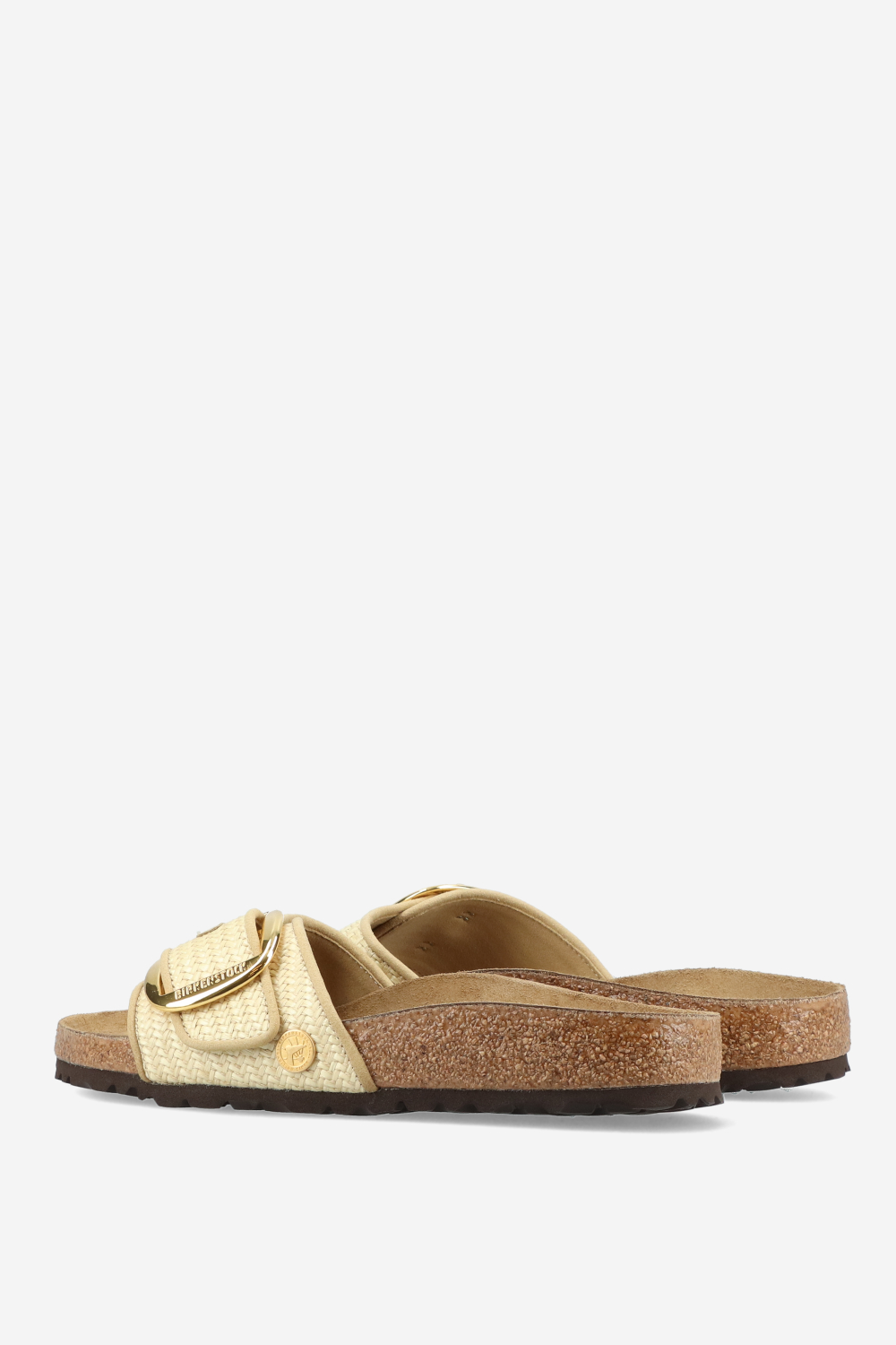 Madrid big buckle raffia sandals