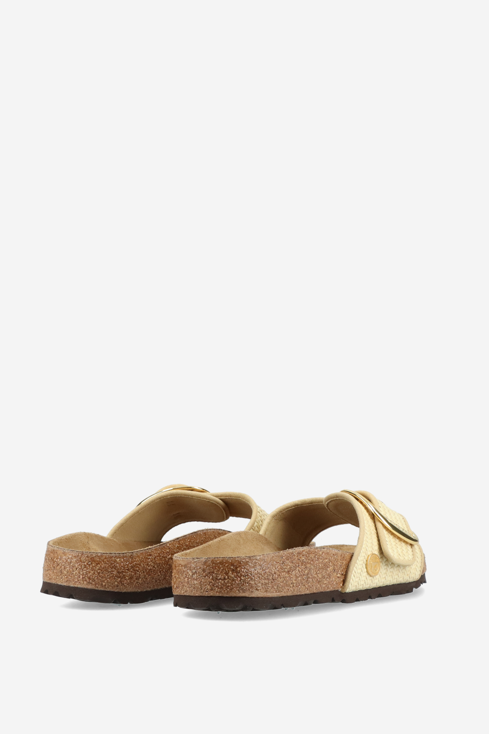 Madrid big buckle raffia sandals