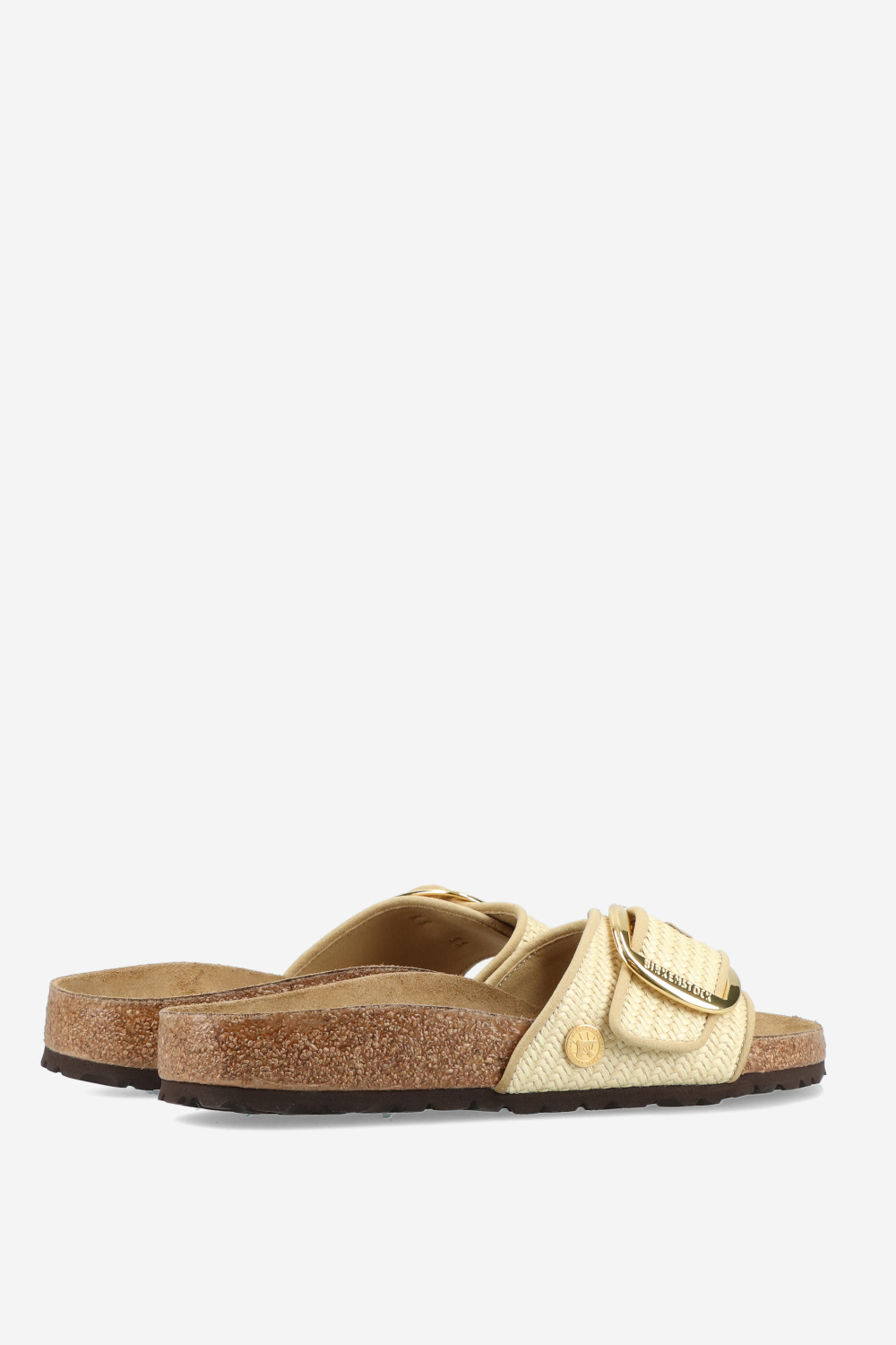 Madrid big buckle raffia sandals