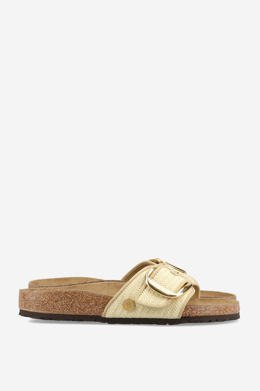 Madrid big buckle raffia sandals