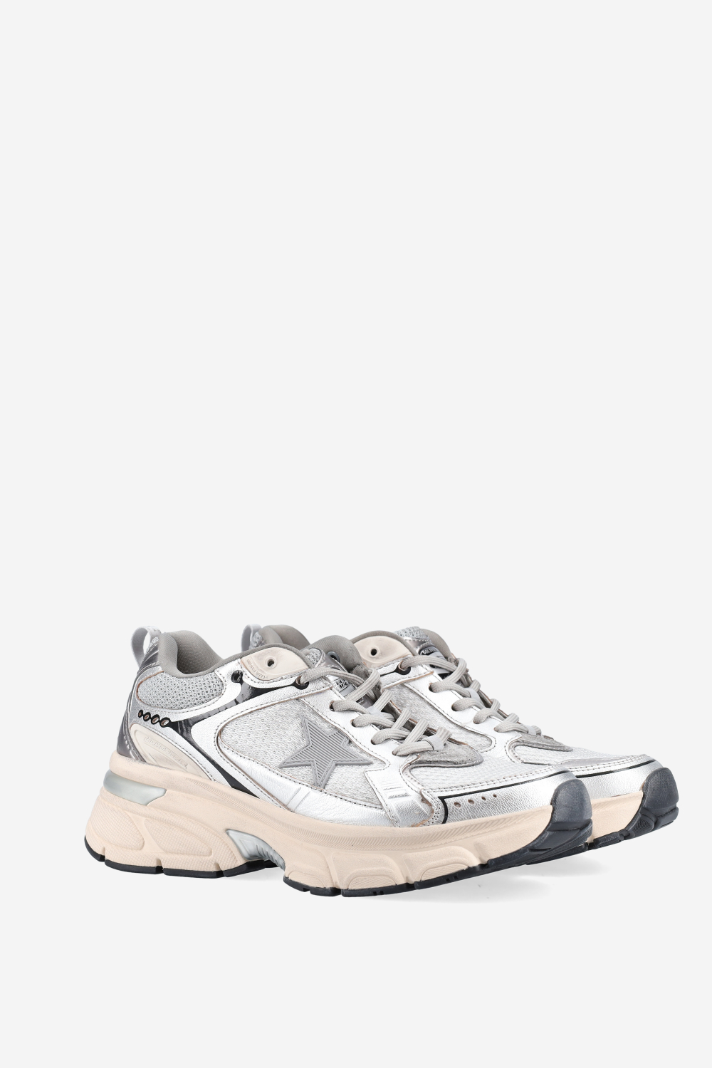 Golden Goose - Lightstar leather/mesh sneakers