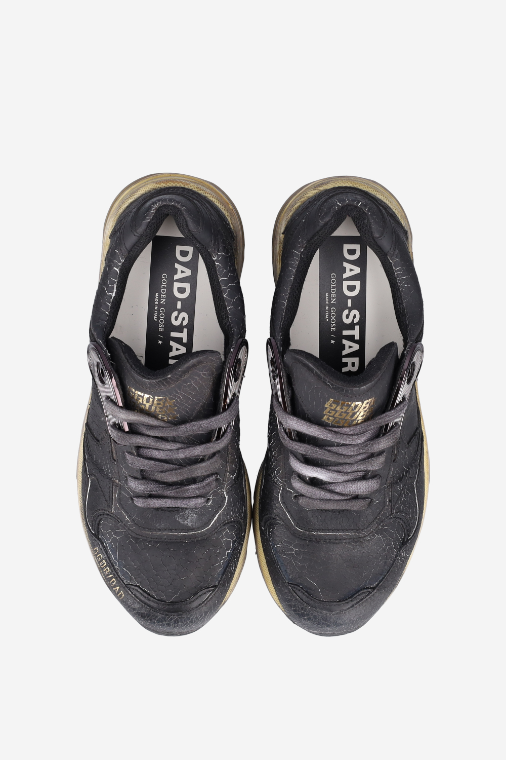 Running Dad New crack leather sneakers
