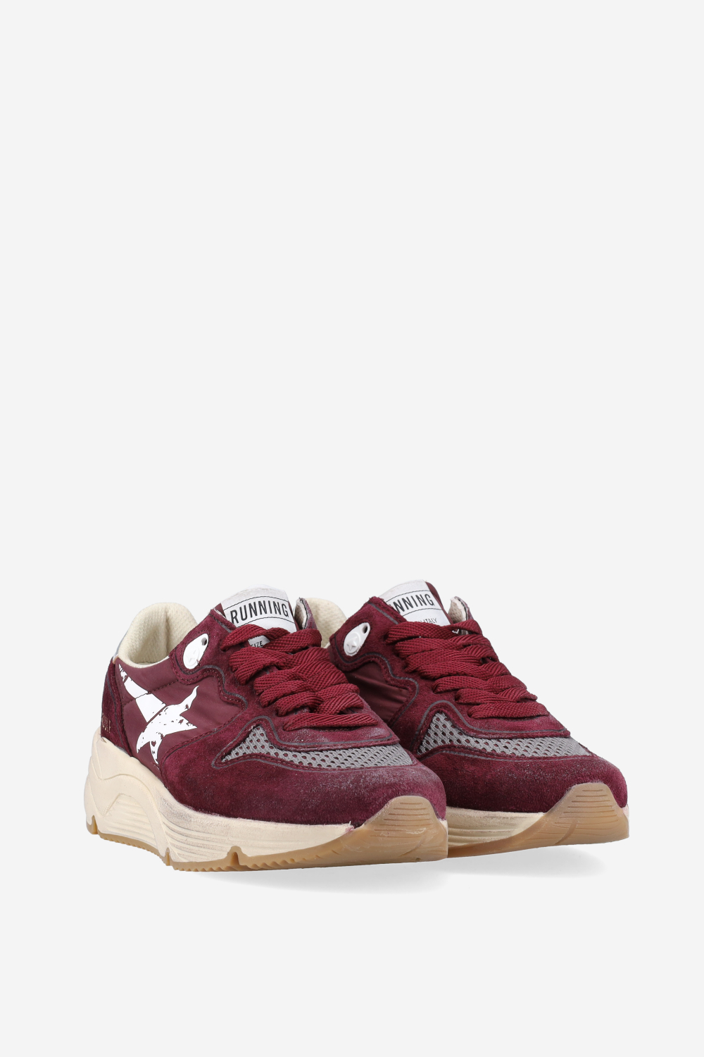 Running suede/nylon sneakers