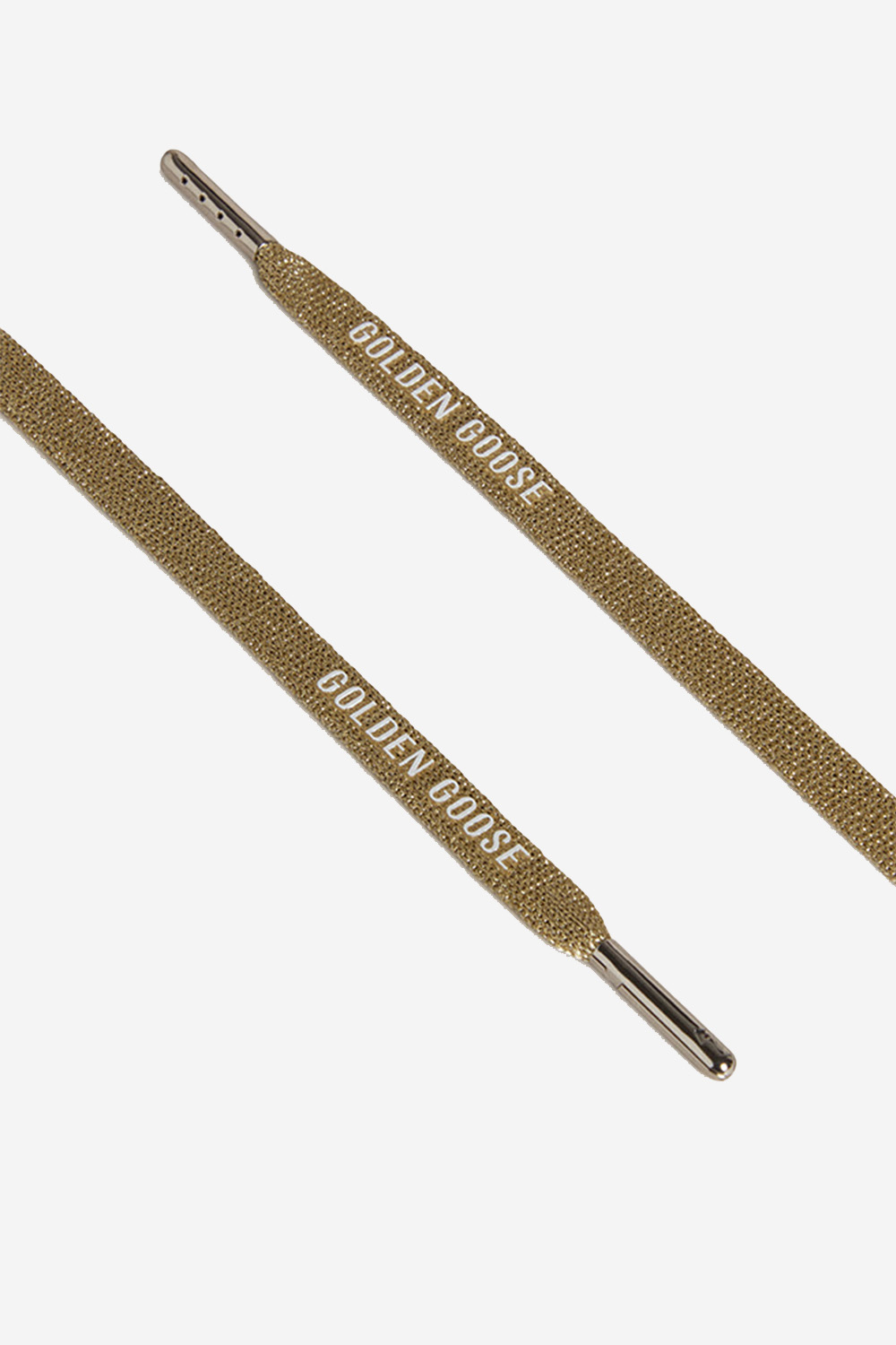 Golden Goose - Kit lurex contrasting white logo laces