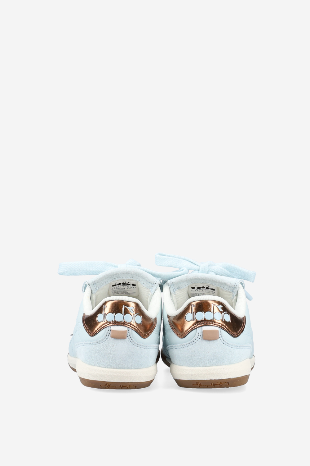 Gold indoor metal leather sneakers