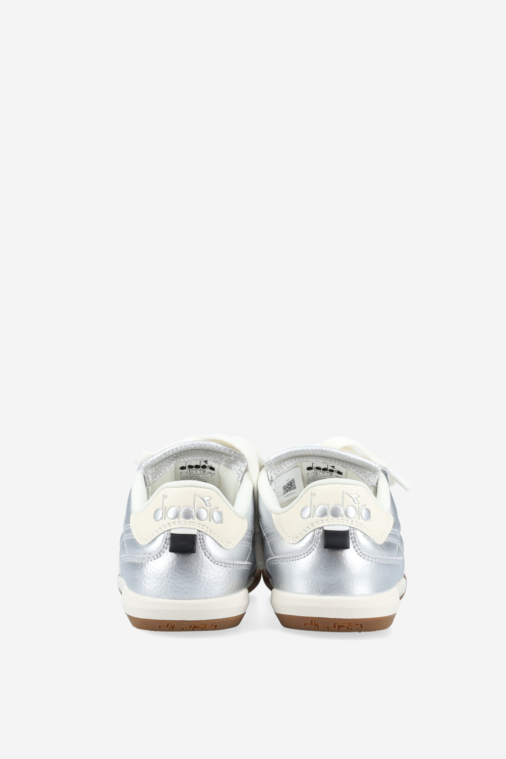 Gold indoor metal leather sneakers