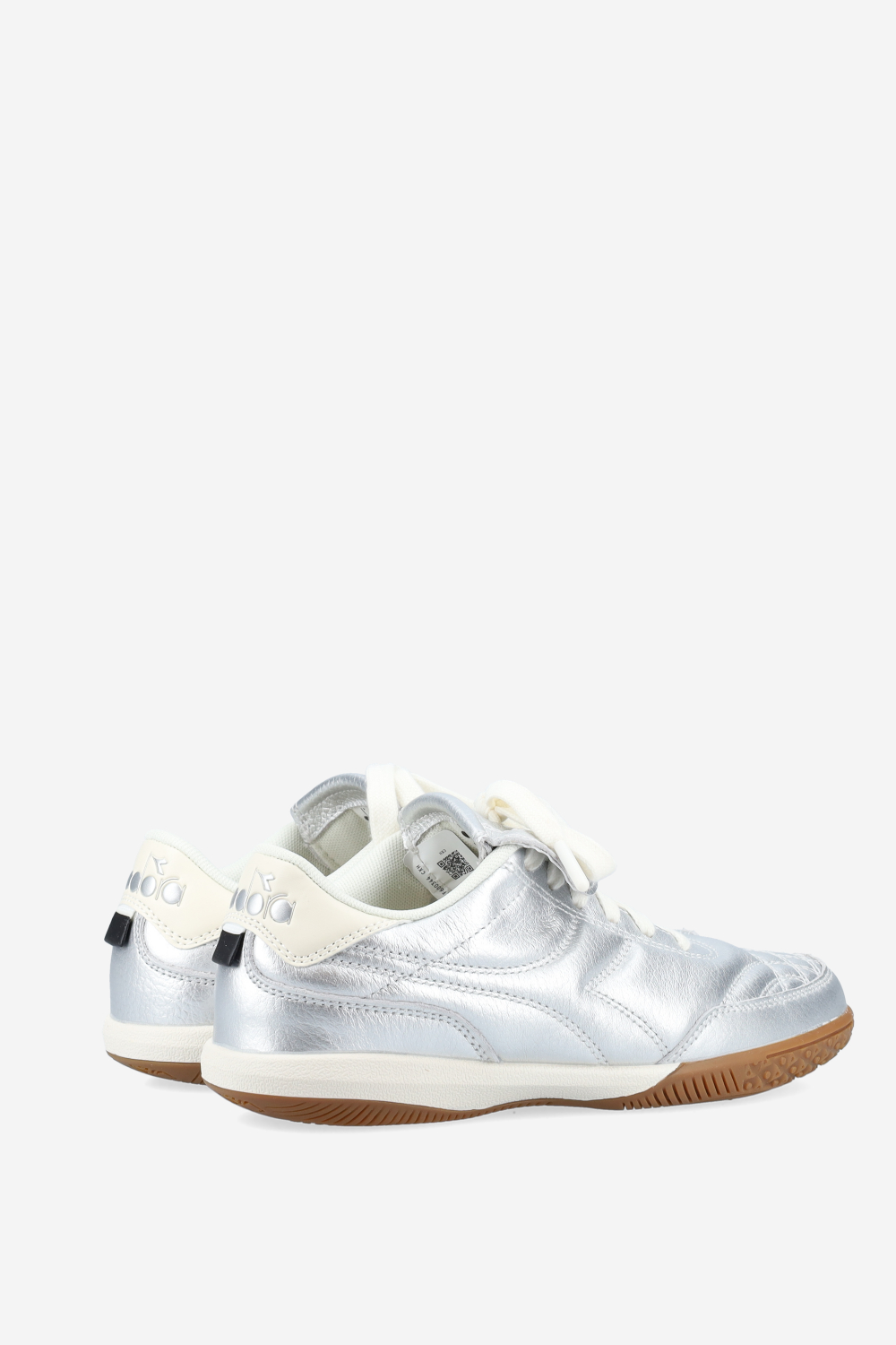 Gold indoor metal leather sneakers