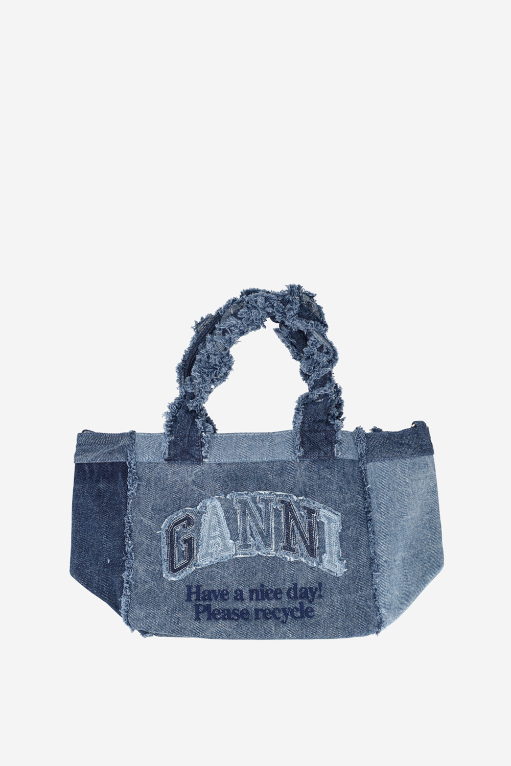 Small trapeze denim shopper - Mayke