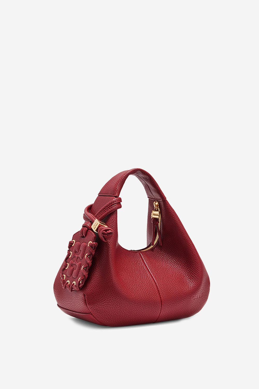 Ganni - Hobo mini grained leather crossbody