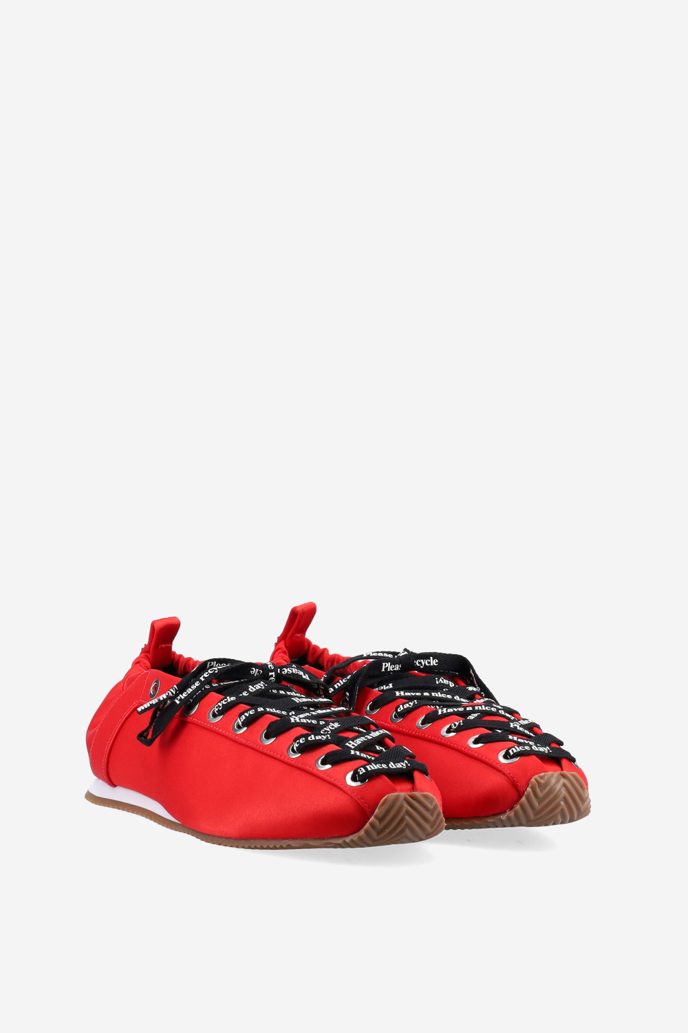 Lace uy sporty satin ballerinas