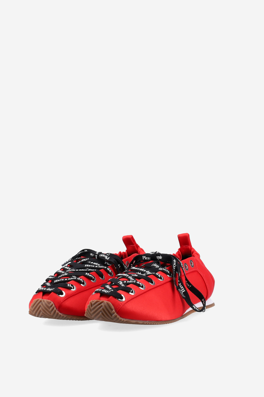 Lace uy sporty satin ballerinas